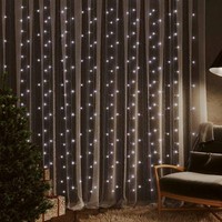 Led-Lichtervorhang 3X3 M 300 Led Kaltweiß 8 Funktionen