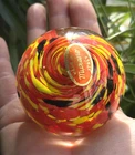 Murano Italy Vintage ~2.75" Handmade Art Glass Paperweight. Original Tag
