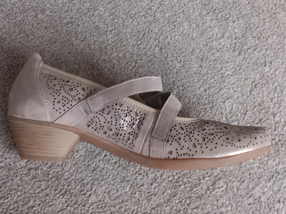 Remonte By Rieker Ladies Stone Leather Shoes Size 39 (6) BNWOB - Image 2 of 4