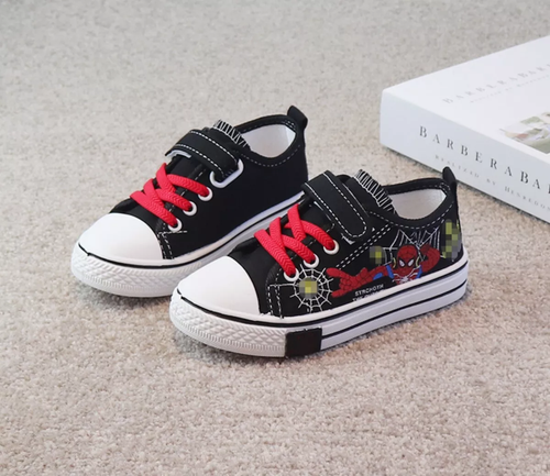 Kinder Canvas Trainer Sneaker Turnschuhe Jungen Mädchen Sportschuhe Spiderman - Bild 3 von 8
