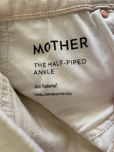 MOTHER THE HALBPASPELIERTE ANKLE JEANS IN NATUR DAMENGRÖSSE 26 X 28 NEU - Bild 5 von 8