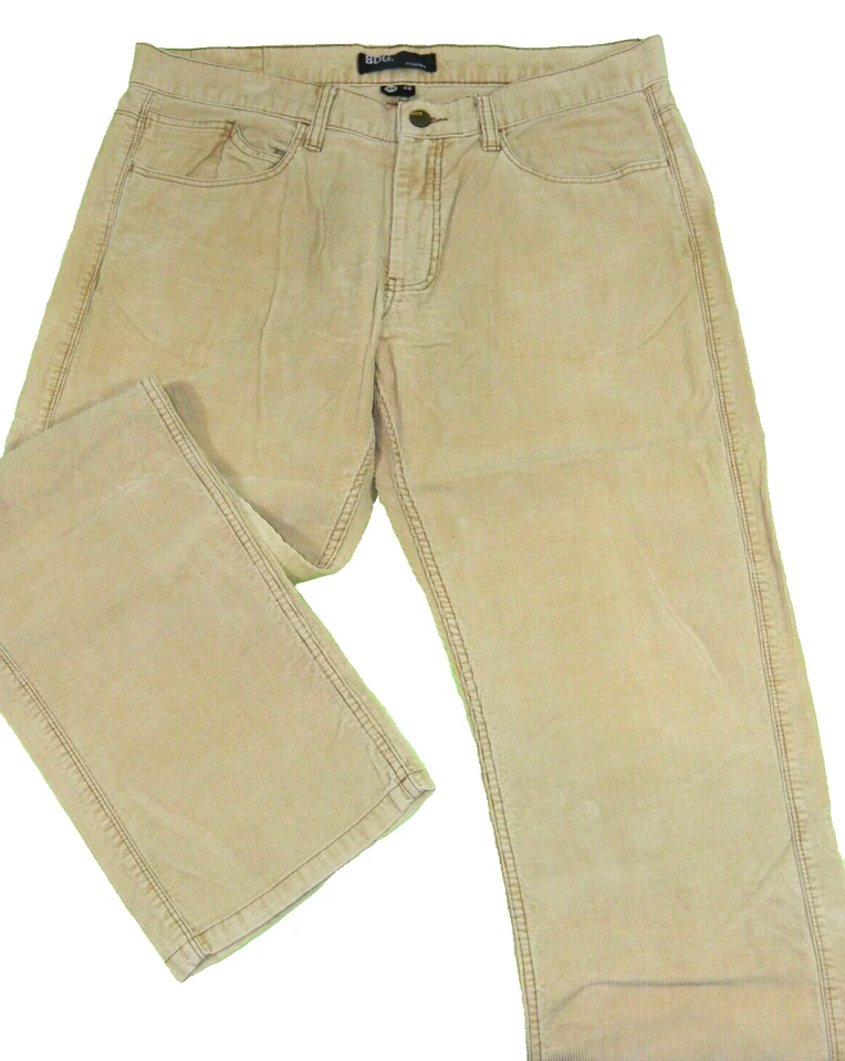 Men's Corduroy Jeans BDG Straight Beige Tag 34x32 measured Size 32x31 - Image 2 of 4