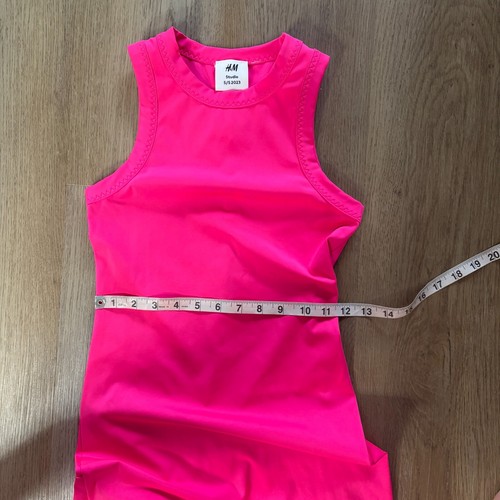 H&M Studio Zwickel Panel Kleid XS Pink Cerise Runway S/S 2023 Maxikleid Schleppe - Bild 10 von 13
