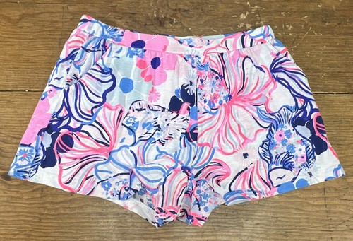 Lilly Pulitzer girls M Floral Cotton Jersey Pleated Shorts - Picture 5 of 6
