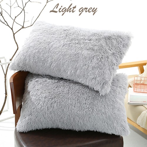 HOT 50x70cm Plush Pillowcases Pillow Cover Soft Home Sofa Faux Fur Cushion Cover - Picture 13 of 23