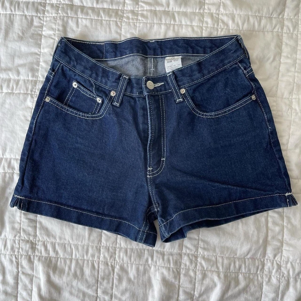 Pantalones Cortos Vaqueros Vintage Jordache Cintura Alta Azul Lavado Oscuro Años 90 Talla 9 Foto 2 de 4