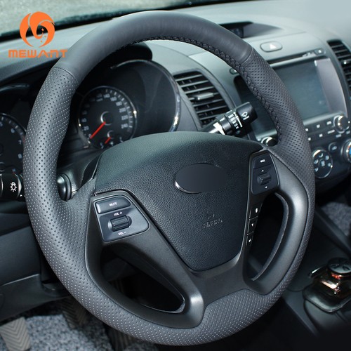 Durable Black PU Leather Steering Wheel Cover for Kia Cerato Ceed Proceed - Imagen 4 de 10