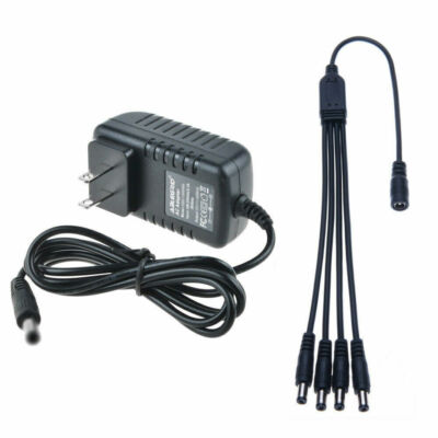 12V 3A AC to DC Power Adapter with 8 Way Splitter Cable for