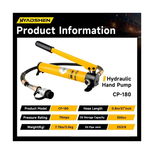 20 ton Hydraulic Cylinder Jack Sets Porta Power Ram Jack Kit with CP-180 Hydr... - Bild 4 von 6