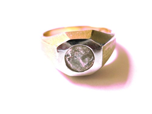 Ring Gold 750 bicolor mit Brillant, 9,92 g - Bild 2 von 4