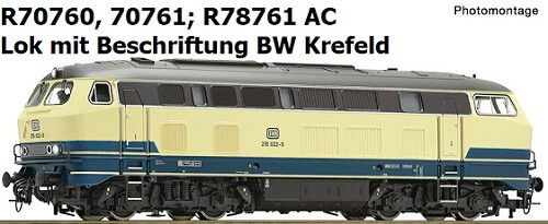 f&uuml;r M&auml;rklin ROCO 78761 Diesellok BR 215 022-5 DB BW Krefeld Ep 4 SOUND NEU OVP