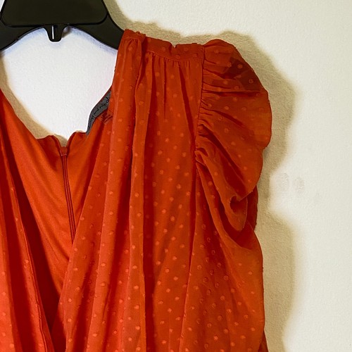 Danny & Nicole Plus 3/4 Sleeve Clip Fit Flare Dress Size 18W Color Dark Peach - Picture 3 of 12