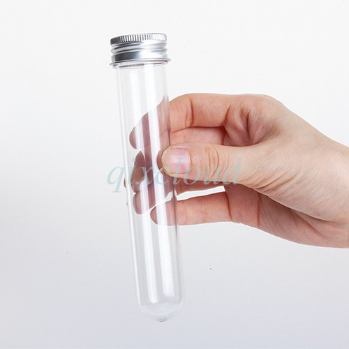 40ml Clear Plastic Tubes White Metal Caps Mask Bath Salt Container - Picture 10 of 13