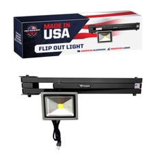 Pit Posse Made in USA Swing Arm LED Light Aluminum Trailer Dock Garage Black