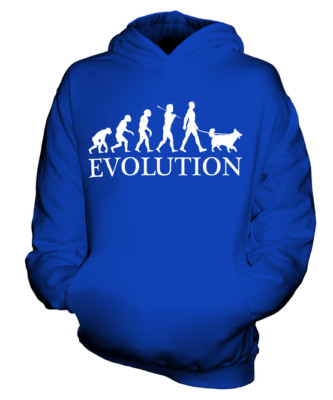 SHETLAND SHEEPDOG EVOLUTION OF MAN KINDER HOODIE JUNGEN HOODY MÄDCHEN HUND GESCHENK
