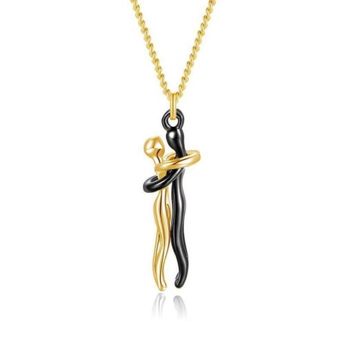 Fashion Cooper Couple Hug Pendant Necklace Women Valentine's 1 ✨ Gifts L3A3 - Picture 7 of 14