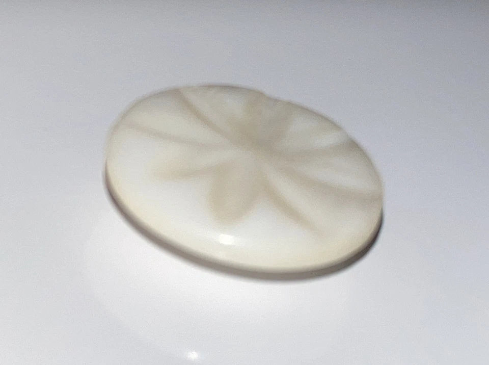 Vintage Shell Button Flower Carved Center Self Shank 5/8" - Image 2 of 4