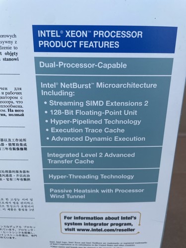 PROCESSORE INTEL XEON 2,40 GHZ DUAL 604 PIN MICRO-PGA SL7D4 NUOVO SIGILLATO 2004 - Foto 12 di 13