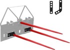 Hay Spear 49" x3 Bale Spear with Short Slide Quick Attach Hay Bale Spears 4000lb