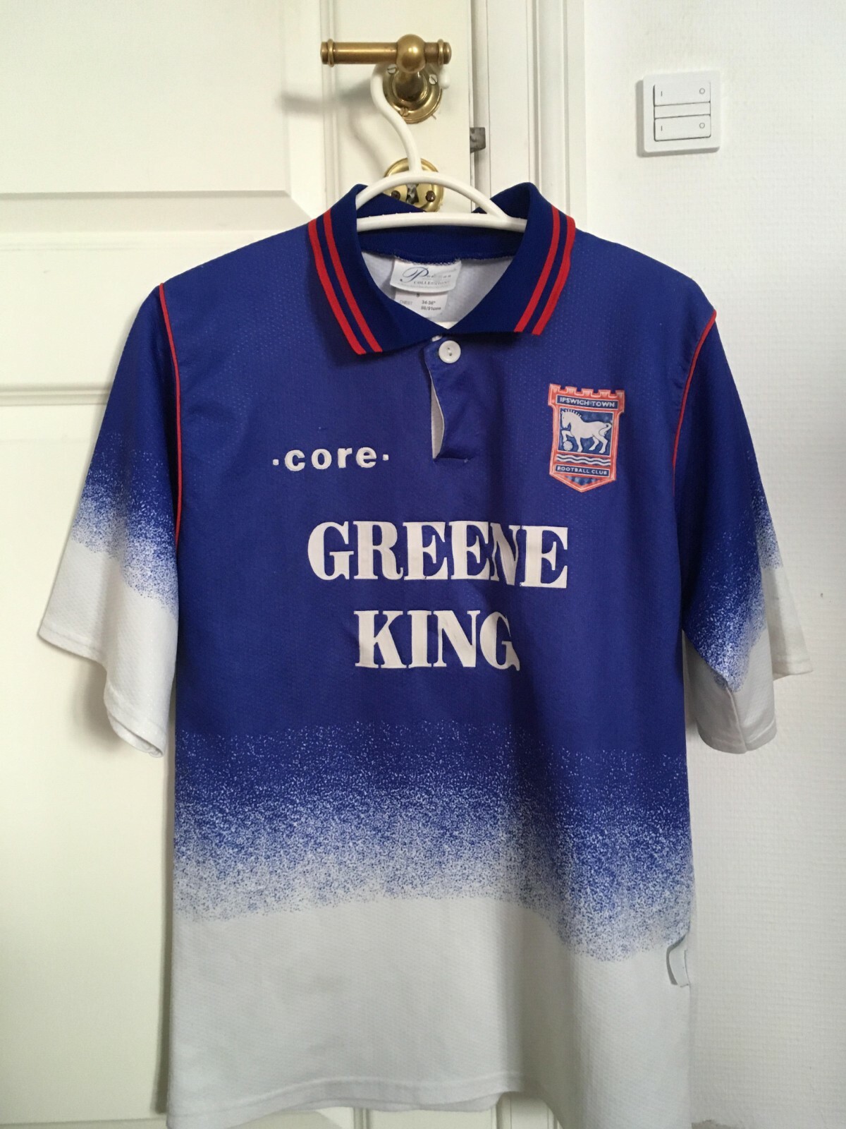 Ipswich Town verdee FC Camisa Retro Vintage 1995-1996 Azul (s) de Fútbol Jersey Core Ipswich Town verdee FC Camisa Retro Vintage 1995-1996 Azul (s) de Fútbol Jersey Core