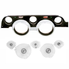 1967 Mustang Dash Instrument Lens & Panel Bezel Black Standard Interior