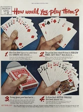 1950 Bicycle Playing Cards Pinochle Canasta Hi Low Poker Vintage Print ad