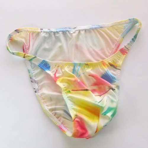 K377 P Herrenschnur Bikinisette schmale Taille bedruckt weiches Jersey rosa Blumen - Bild 28 von 32