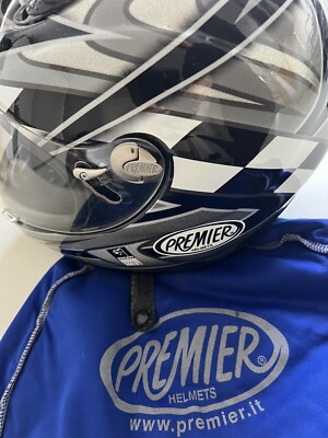 Motorradhelm Premier Mit Tasche Carbon Anthrazit grau schwarz E3