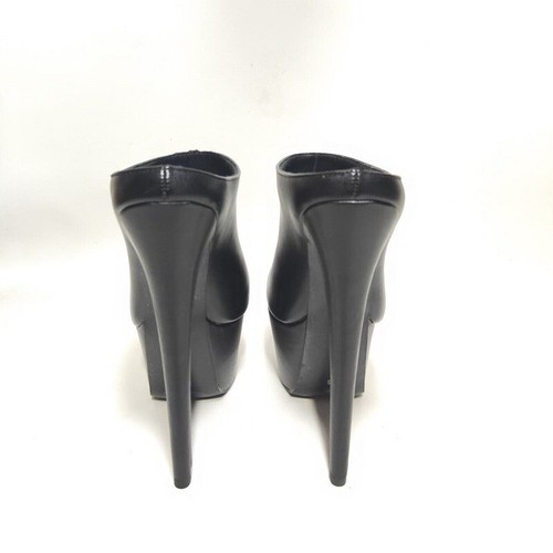 Womens Round Toe Slim High Heels Fashion Boots 18CM Thick Soles High Heels Shoes - Picture 5 of 13