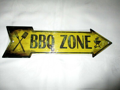 **Unique BBQ ZONE Metal Arrow Sign #3 - NEW**
