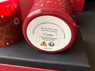 Set of 3 Cartier Aromatic Candle Panthere Red Authentic VIP Gift