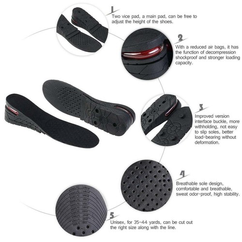 Unisex Shoe Lift Height Increase Heel Insoles Insert Taller 3cm 5cm 7cm 9cm Tall - Picture 24 of 36