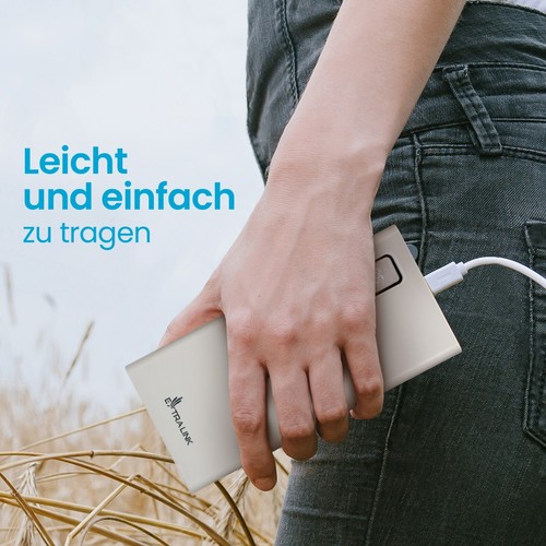 Powerbank Zewnętrzna bateria 10000mAh Szybka ładowarka 22,5W Powerbank Mobilny - Zdjęcie 7 z 8