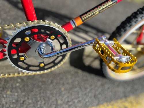Mongoose 1981 Motomag Custom Old School BMX Bike Red / Gold - Imagen 9 de 10