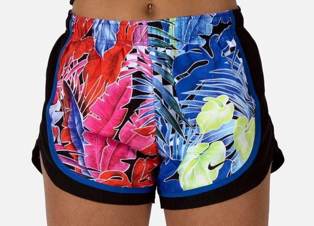 nike tempo floral shorts