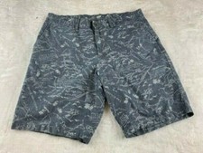 Old Navy Slim Mens Shorts Size 36 Chambray Print Blue Cotton