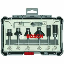 Bosch Professional 6 pcs. Trim & Edging Router Bit Set (for Wood, Ø 1/4 inch