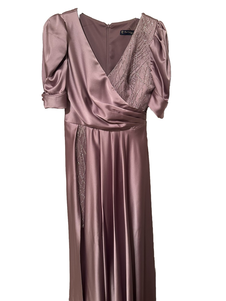 Evening Gown Party Prom Dress Size 4 Light Purple With Glitter Short  Sleeves | eBay