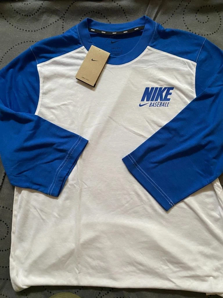 NIKE MEN'S 1/2 SLEEVE BASEBALL DRI-FIT SHIRT SIZE M MEN NWT $45.00