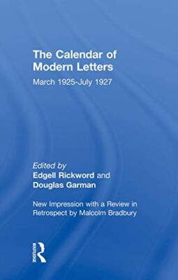 Calendar Modern Letts 4v Cb: Cal of Modern Letters by Edgell Rickword, D. ...
