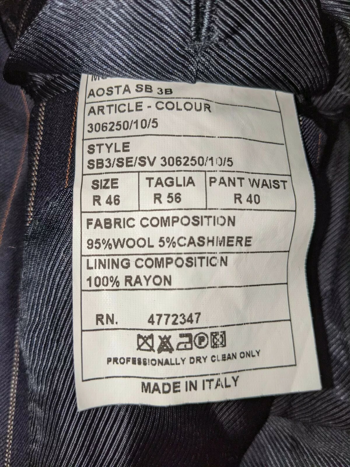 FILA Giacca blazer 46R arancione righe canottaggio club testurizzato LANA CASHMERE blu arancione