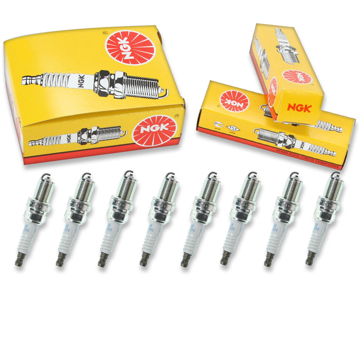 8 pc NGK 6130 BCPR5ES Standard Spark Plugs for Q16PR-U K5TC K5RTC F9DCO bw