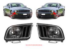 FOR FORD MUSTANG 2007-2009 NEW FRONT HEADLIGHT LAMP H13 PAIR SET LHD USA