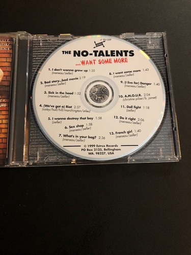 The No Talents - Want Some More CD Punk Rock - Picture 5 of 5