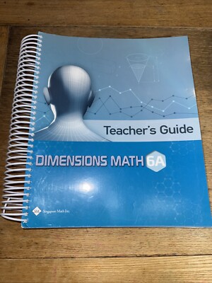 Dimensions Math 6A Teachers Guide - Paperback By Bill Jackson - NEW