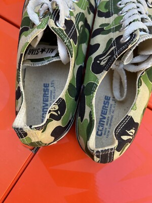 Converse Chuck Taylor X Bape 2002 A Bathing Ape Made In Japan Sz