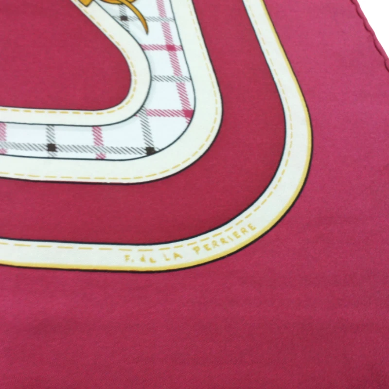 Bufanda de seda de lujo vintage HERMÈS "Camails" de Françoise De La Perrière 1974 34" Foto 4 de 4