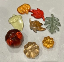 250 Pcs Fall Decoration Acrylic Pumpkins Leaves Foil Glitter Maple Leaves