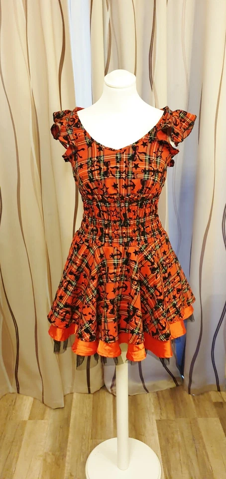 Damen Kleid "London"  rot/schwarz  One size S - Bild 1 von 2