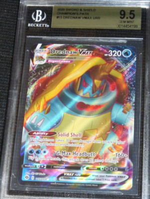 2020 Pokemon Champion's Path #15/73 Drednaw Vmax BGS 9.5 (EQUAL